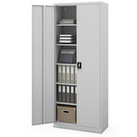AKTENSCHRANK abschließbar KADO Flügeltüren 220x90x40cm Grau - Grau, Metall (90/220/40cm) - DELUKE