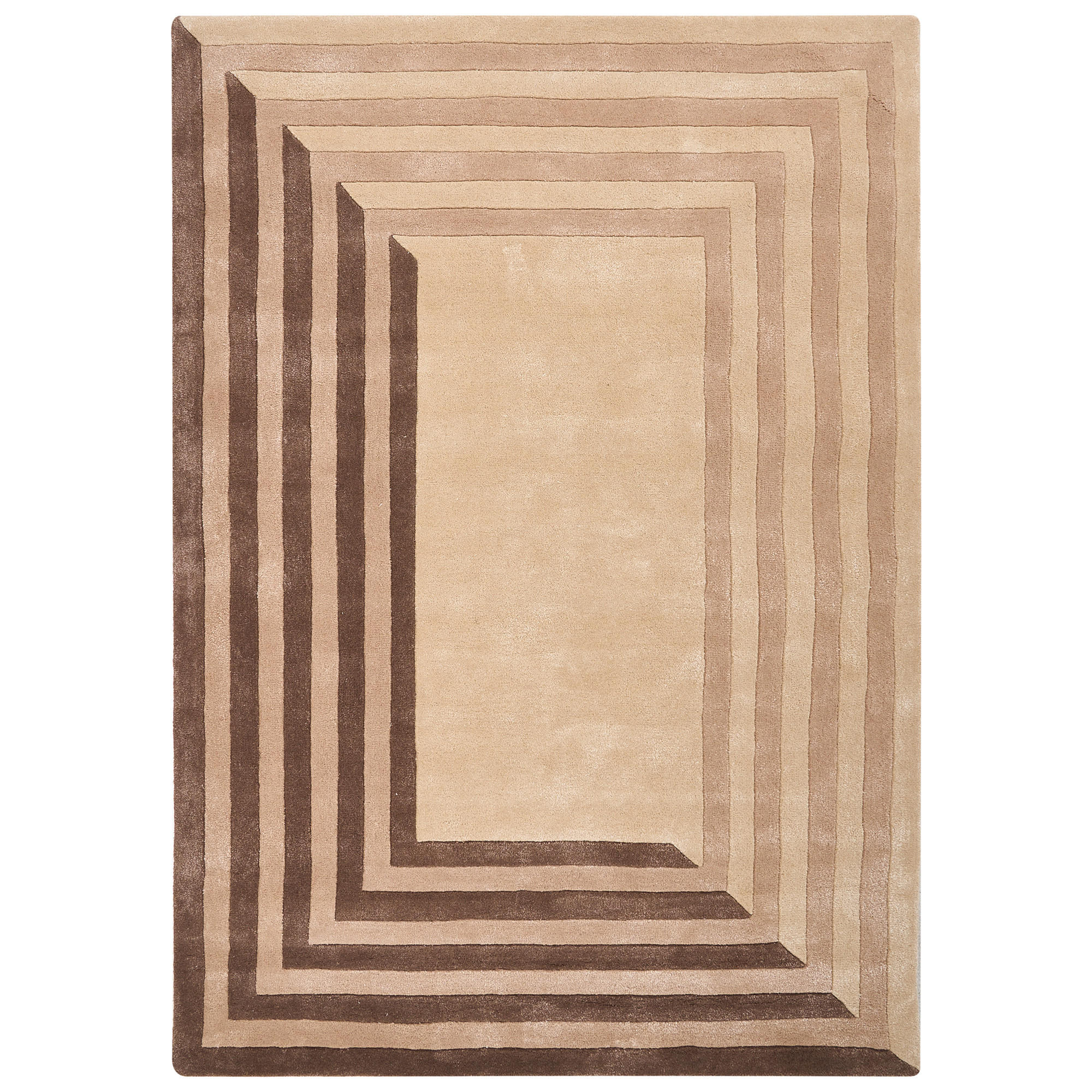KOBEREC Béžový 160/230 cm Viskóza Sarai - béžová, textil (160/230cm) - Beliani
