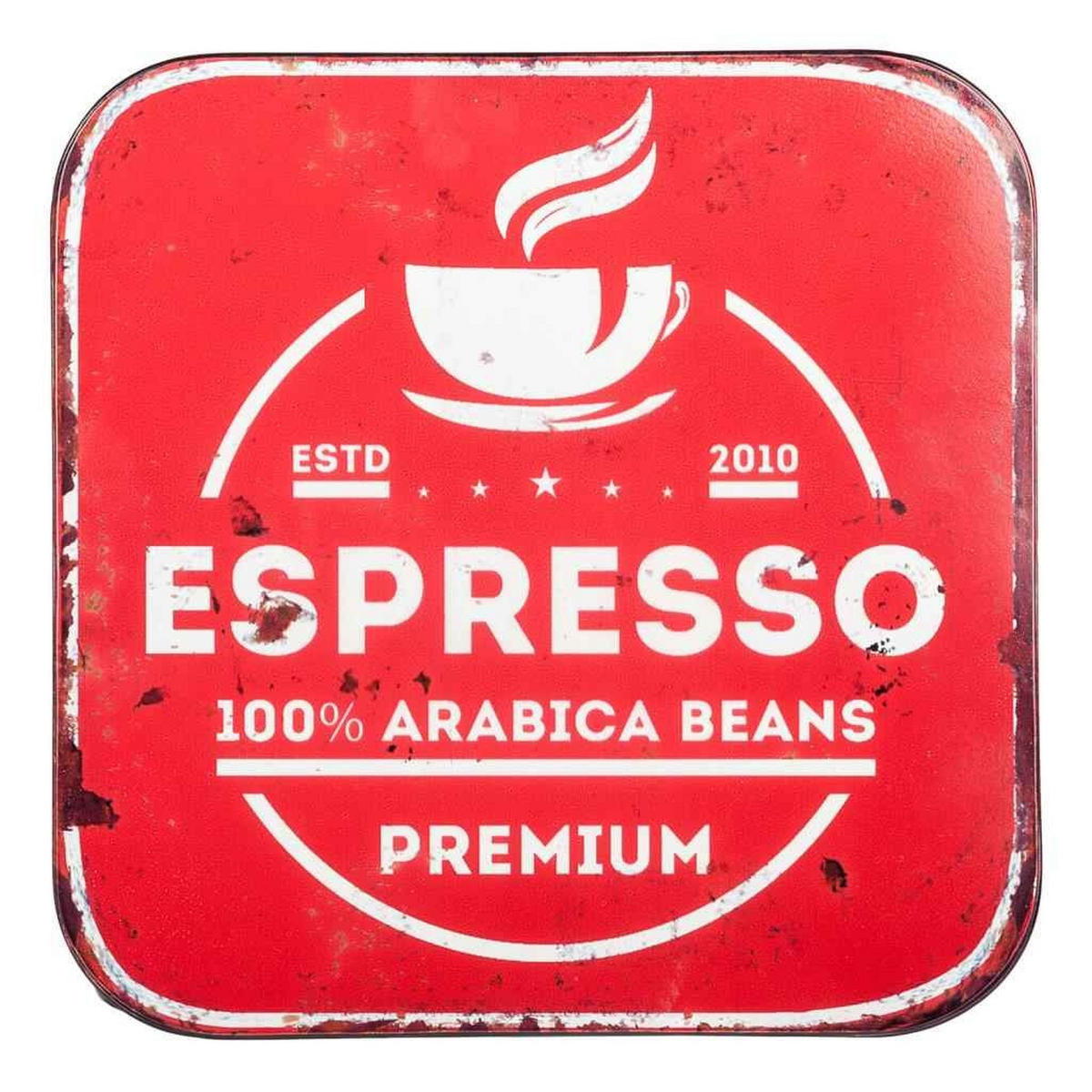 HOCKER aus Metall, rot, 38x45cm - Rot, Metall (38/45/38cm) - Wanderlust