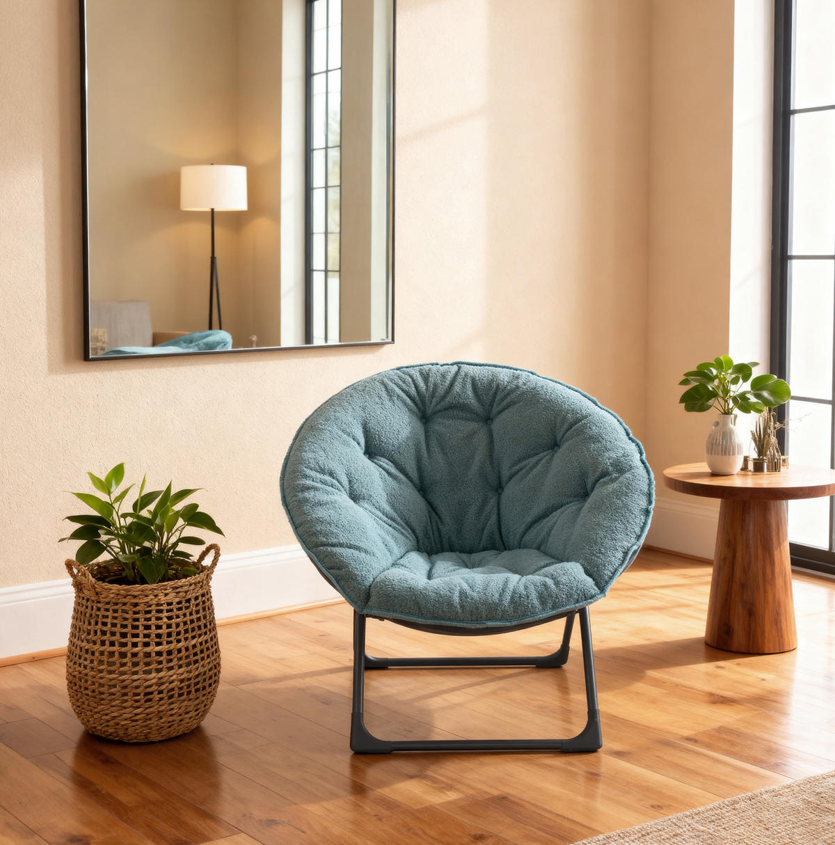 KRESLO z látky a kovu, modré, skladacie,53/58/85 cm - modrá, textil (53/85/58cm) - BEAOK
