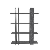 BÜCHERREGAL Onno - Multicolor/Schwarz, Holzwerkstoff (120/160/42cm) - Decorotika