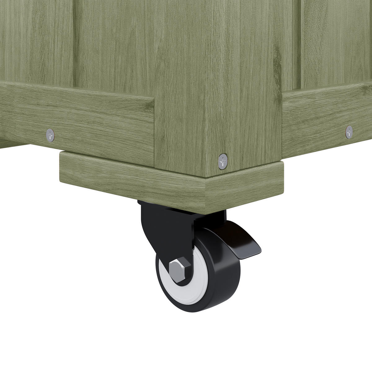 PFLANZKÜBEL Massives Tannenholz Grün mit Spalier - Grün, Holz (32/32/102.5cm) - ComfortXL