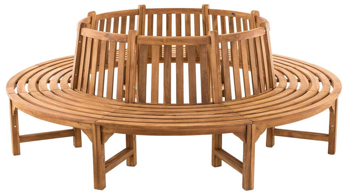 GARTENBANK 250/250 cm Holz teak - Teakfarben, Holz (250/92/250cm) - CLP