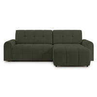 ECKSOFA Simolla Olivgrün rechts - Schwarz/Olivgrün, Kunststoff/Textil (180/268cm) - Selsey
