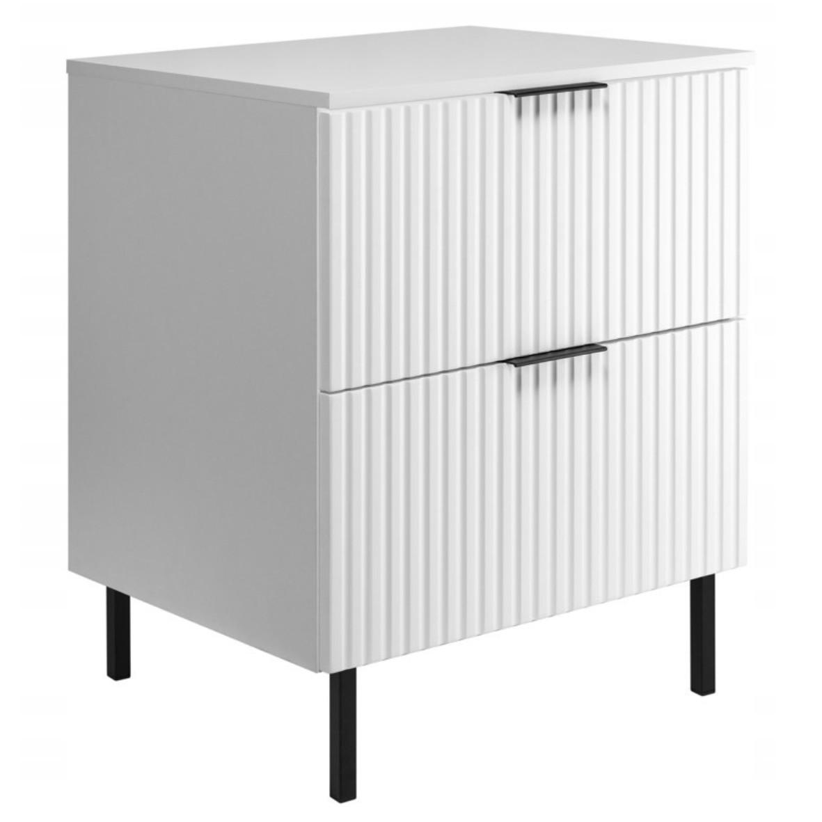 WASCHBECKUNTERSCHRANK FLOW + Platte Weiß matt 60/57/46 cm - Weiß, Holzwerkstoff (60/57/46cm) - Rodan