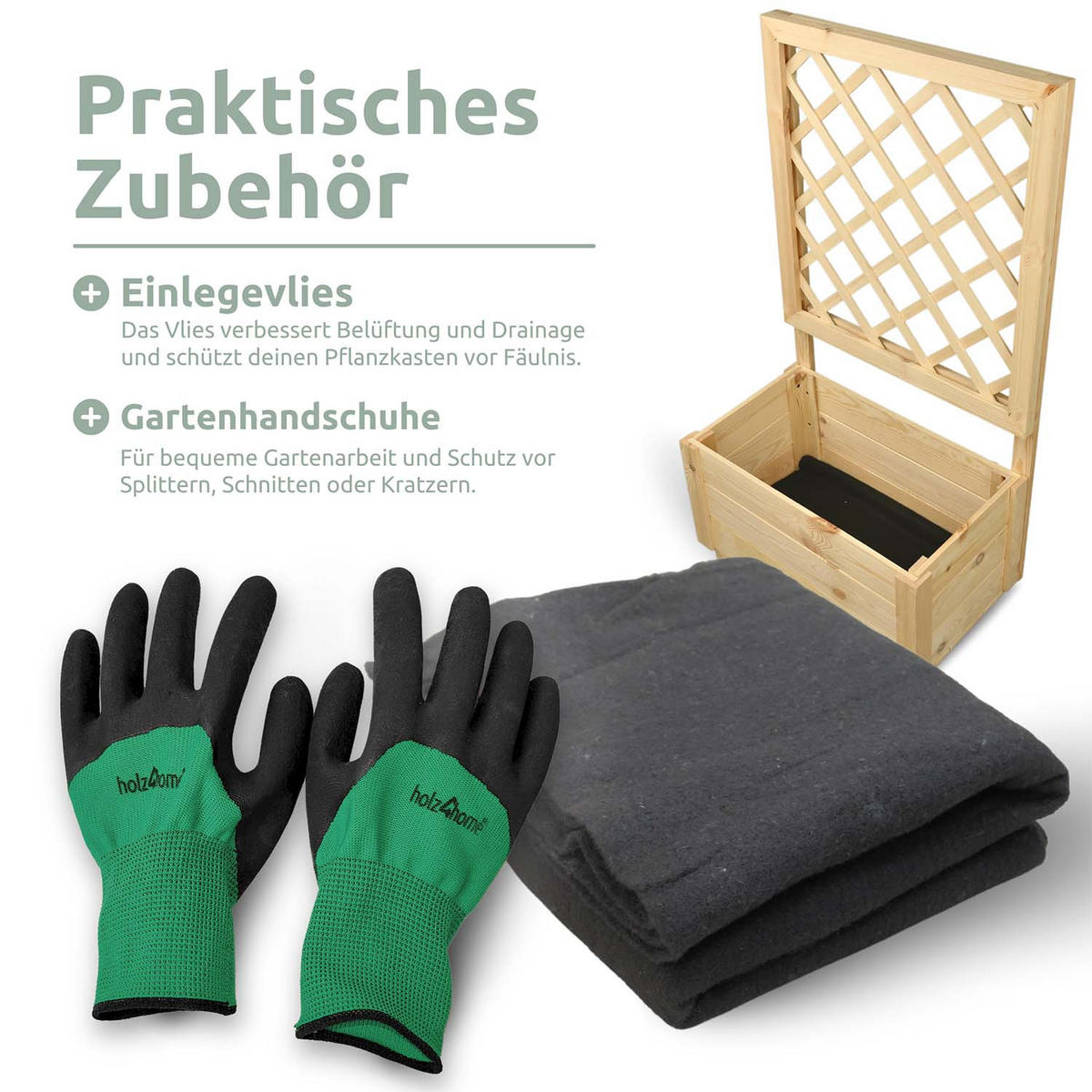PFLANZKASTEN mit Rankgitter - Kiefer - 58 x 34 x 104cm - Naturfarben, Holz (58/104/34cm) - holz4home