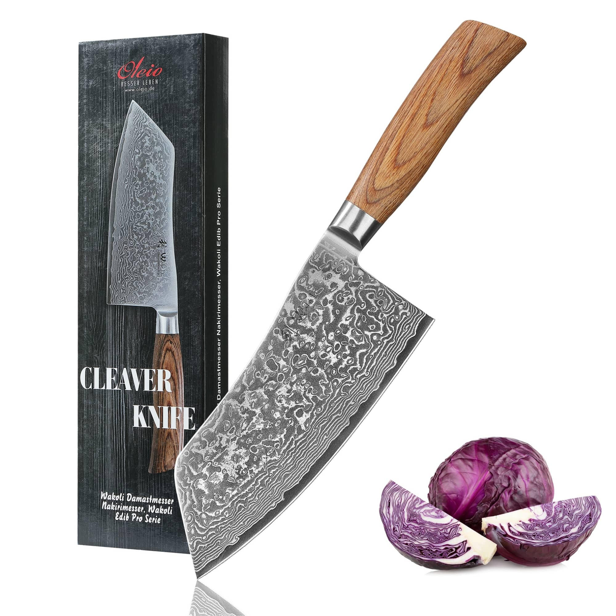 KOCHMESSER 17 cm - Braun, Holz/Metall (32cm) - Wakoli