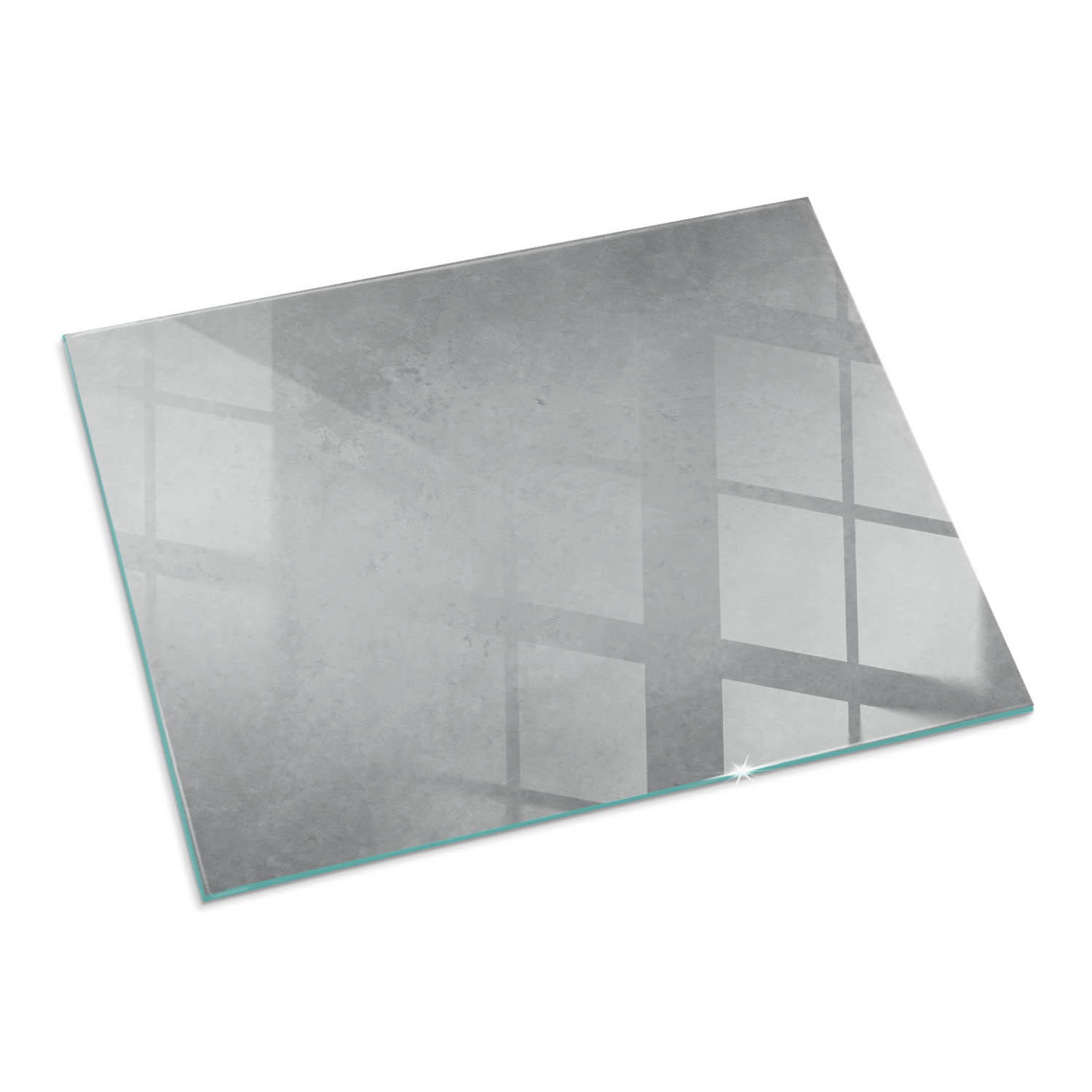 GLASPLATTE für Kamin 80x60 cm Grau - Grau, Glas (80/60/0.4cm) - ArtPrintCave