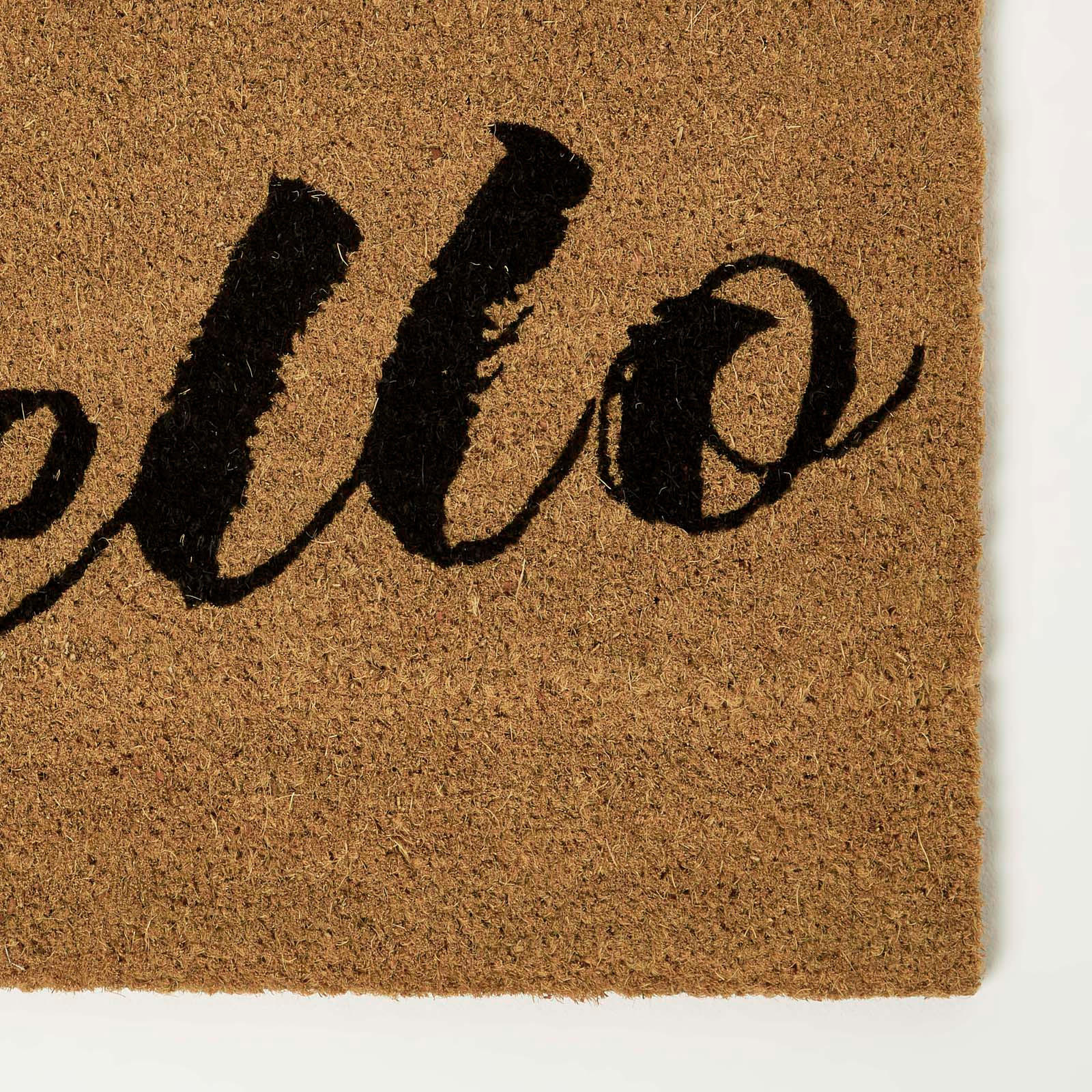 FUSSMATTE Hello, Kokos 40/60 cm - Naturfarben, Naturmaterialien (40/60cm) - Homescapes