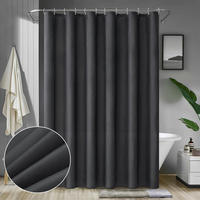 DUSCHVORHANG Dunkelgrau 180 x 210 cm - Anthrazit, Textil (180/210cm)