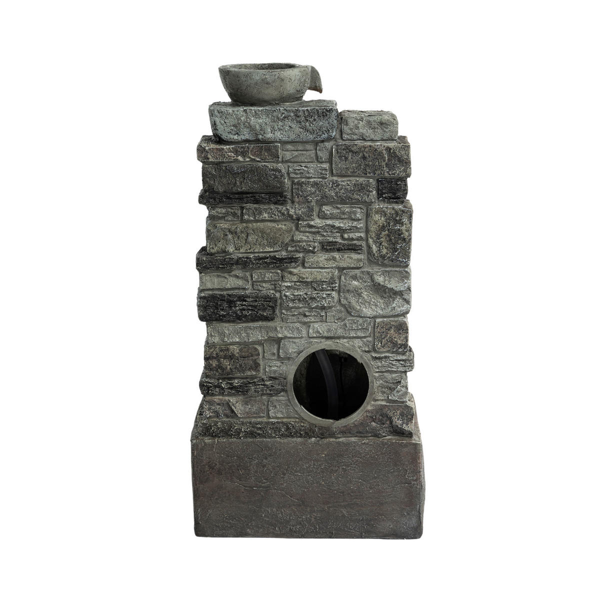 GARTENBRUNNEN 72 cm - Grau, Kunststoff (25.73/34.75/72.39cm) - Teamson Home