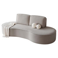 2-SITZER-SOFA SOFIA Veloursstoff in Grau - Grau, Holzwerkstoff/Kunststoff (234/88/101cm) - Idohome