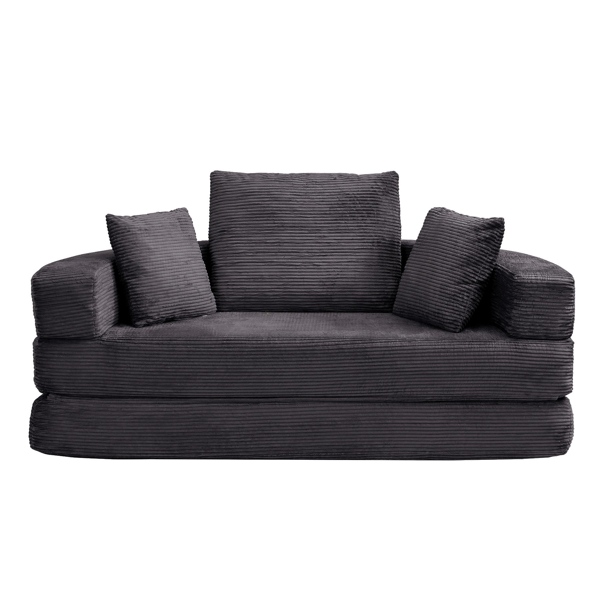 ComfortXL Schlafsofa Schwarz 173x40x176 cm