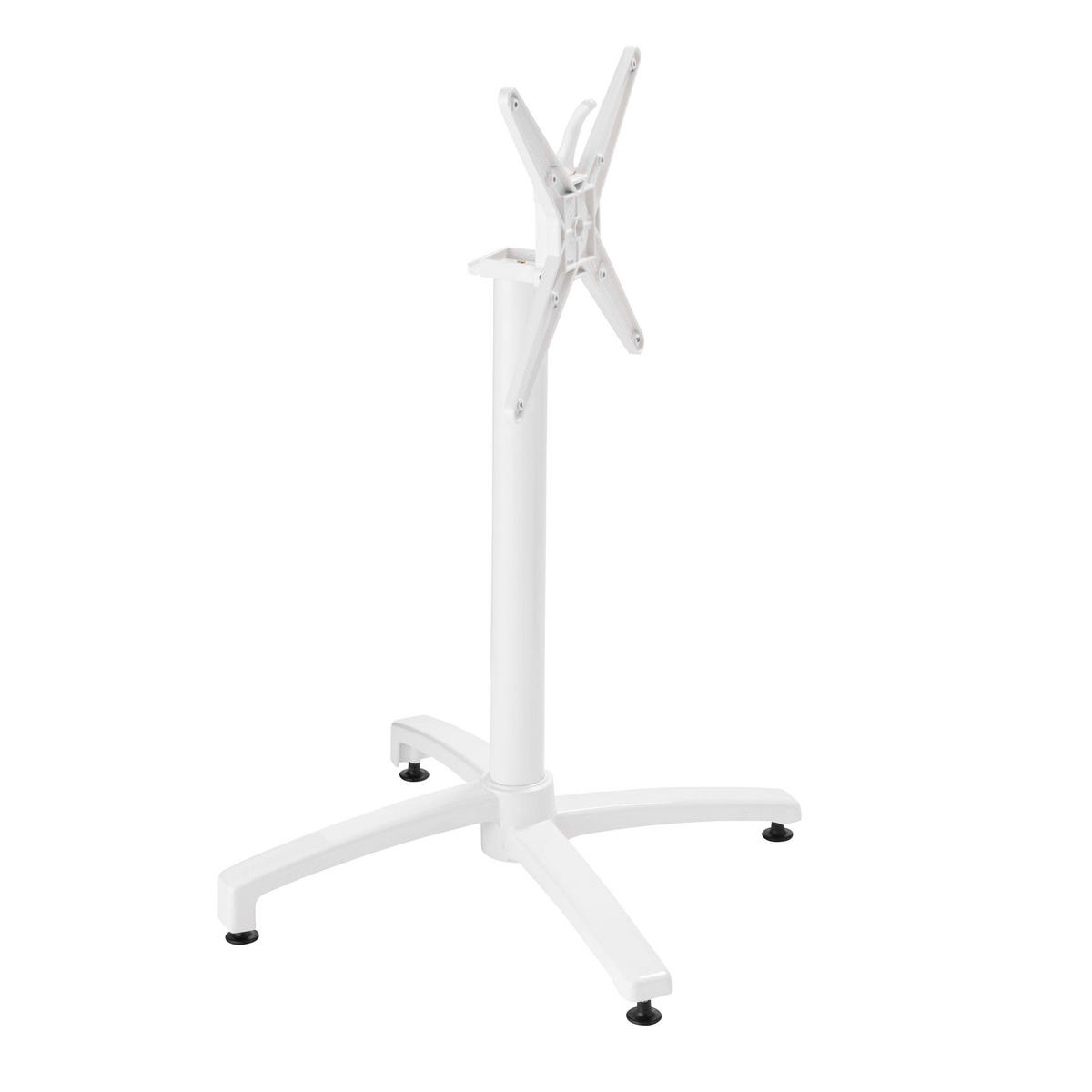 TERRASSENTISCH 70 X 70 cm, Weiß - Weiß, Metall (70/70/72cm) - Oviala