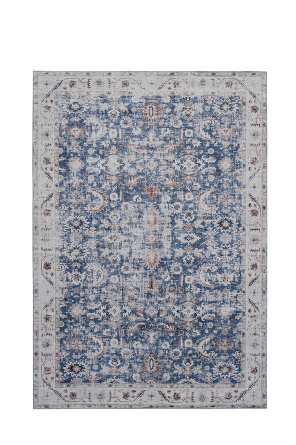 KURZFLOR-TEPPICH Visco Blau/Creme 160x230 cm - Multicolor, Textil (160/230cm) - Vercai Rugs