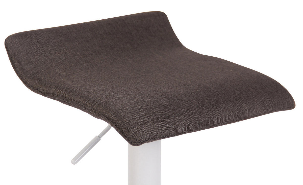 BARHOCKER Stoff dunkelgrau - Dunkelgrau/Weiß, Textil/Metall (36/63/39cm) - CLP