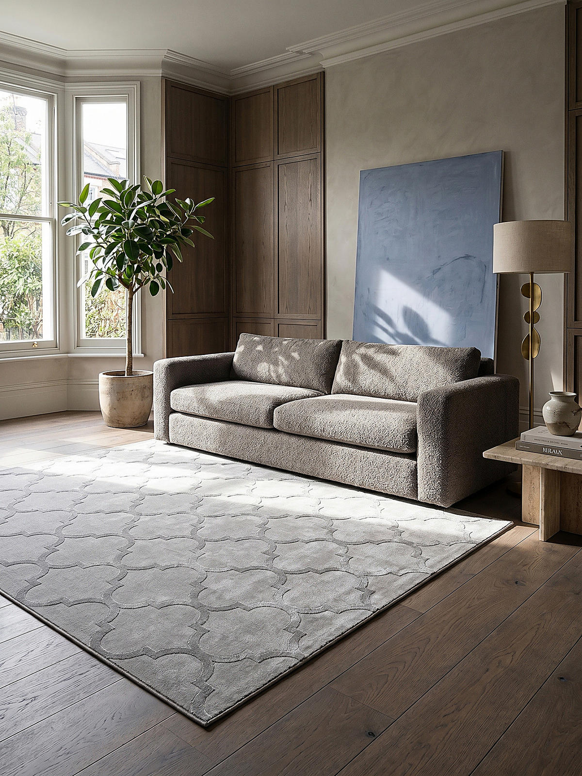 KURZFLORTEPPICH Orientalisch ERESMA Polyester Grau 160 x 230 cm - Grau, Textil (160/230cm) - KADIMA DESIGN