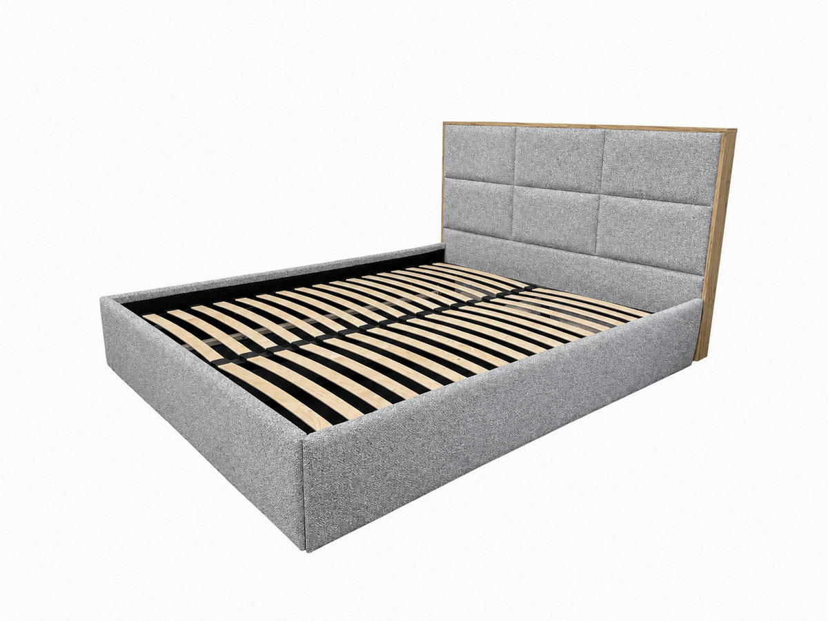 BOXSPRINGBETT LolyT 140x200 cm Bonell H3 cm Gris Clair - Hellgrau/Schwarz, Kunststoff/Textil (140/200cm) - KS Home Concept