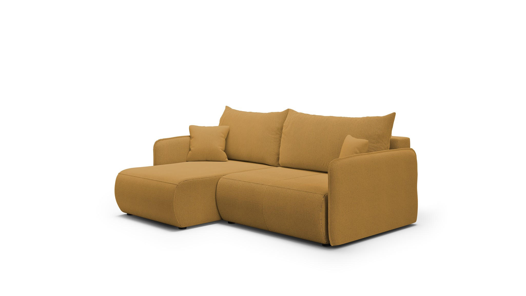 ECKSOFA Calgary - Gelb, Holzwerkstoff/Textil (207/148cm) - Fun Möbel
