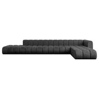 ECKSOFA modulares Sofa Zuvon-L3 - 478x177x70 cm Schwarz - Schwarz, Holzwerkstoff/Textil (478/177cm) - ALTDECOR