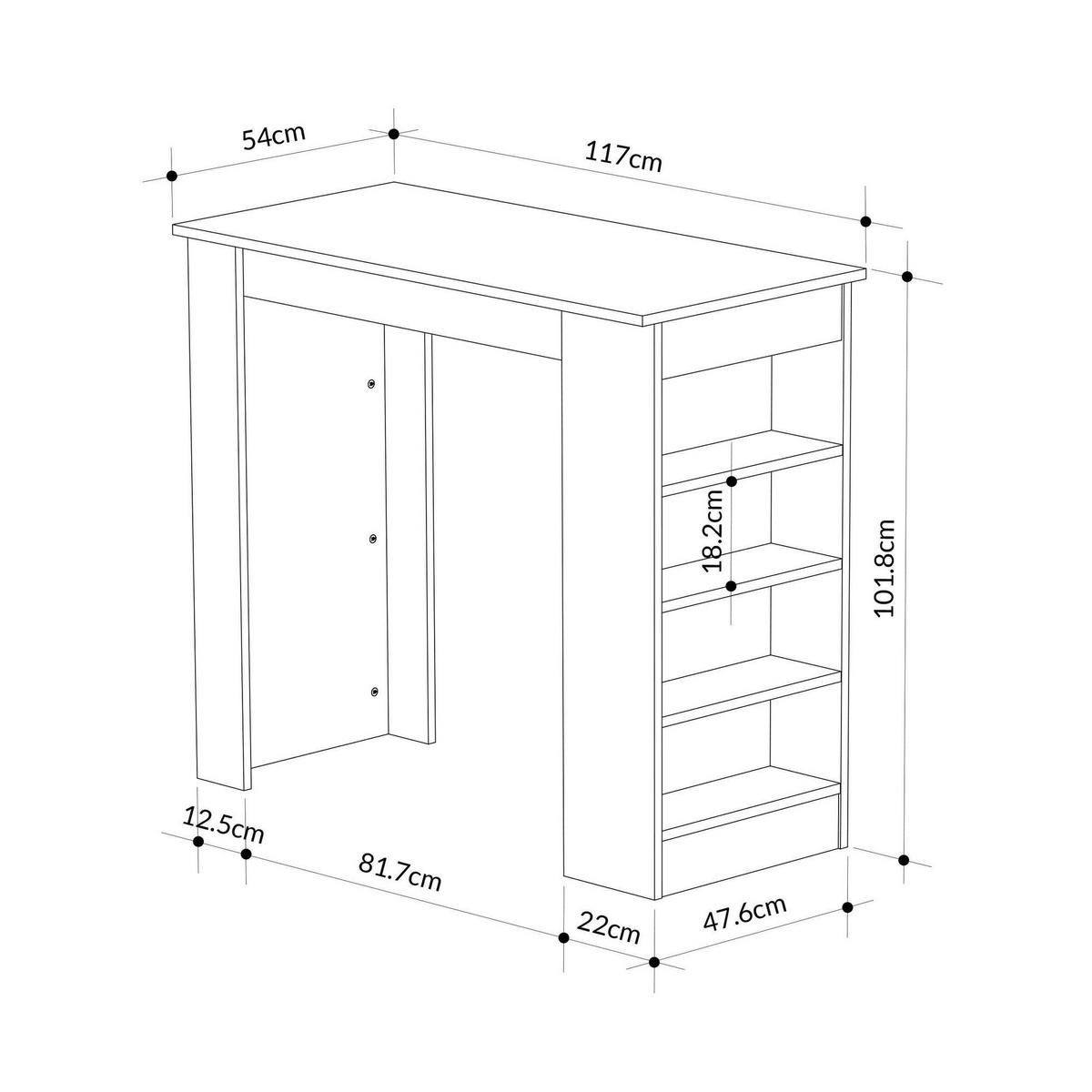 ESSTISCH swallow Braun - Braun, Holz (117/54/102cm) - Habitat Garten