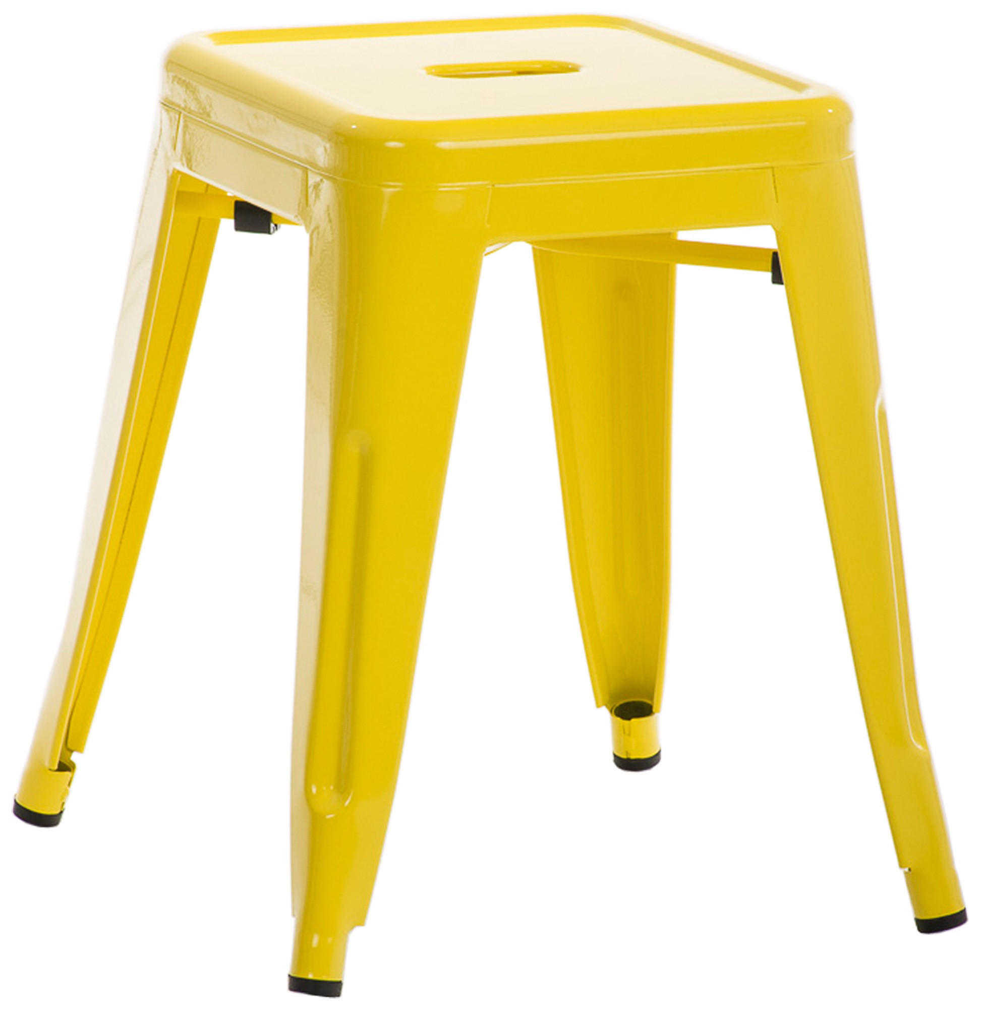 HOCKER Fulda 40x40x46cm Metall Gelb Küchenhocker - Gelb, Metall (40/46/40cm) - DELUKE