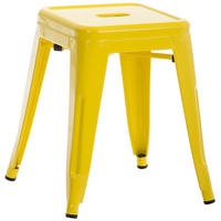 HOCKER Fulda 40x40x46cm Metall Gelb Küchenhocker - Gelb, Metall (40/46/40cm) - DELUKE