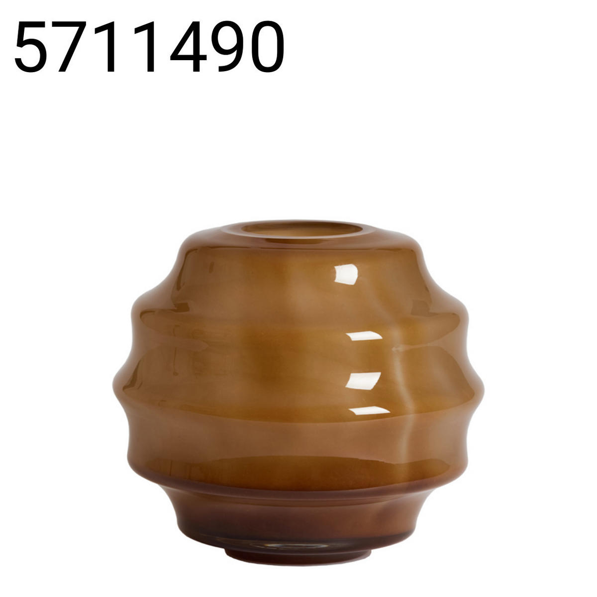 VASE Nayoro - Braun - 32.5/32.5/29 cm - Braun, Glas (29cm) - Light & Living