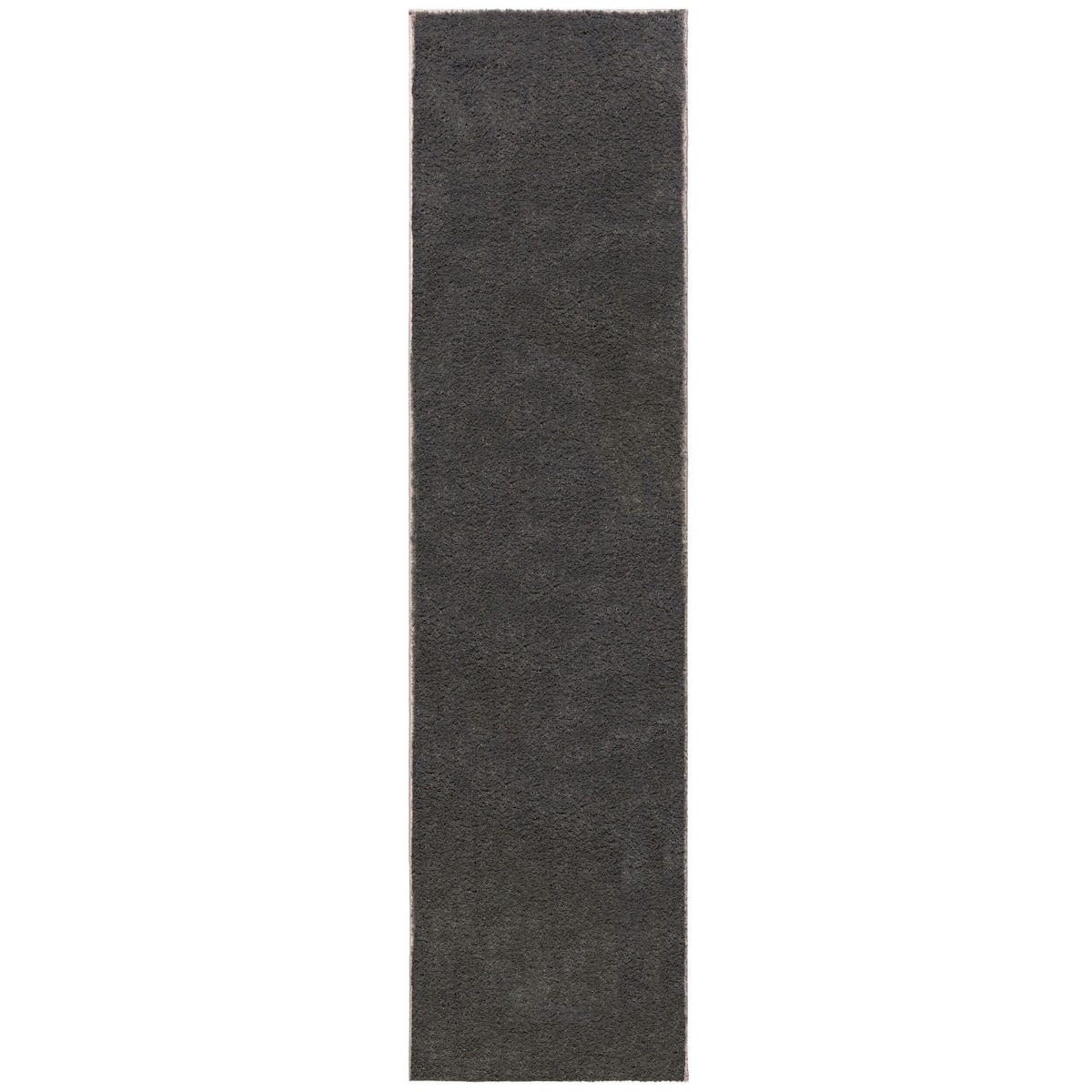 TEPPICH samtweich Uni-Muster 100% recycelt umweltfreundlich TUMMEL, Anthrazit 60x230 cm - Anthrazit, Textil (60/230cm) - KADIMA DESIGN