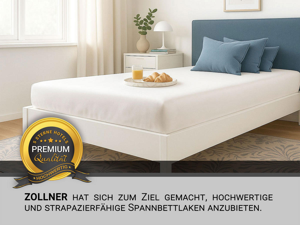 SPANNBETTLAKEN, 90x200 cm, 100% Baumwolle - Weiß, Textil (90/200cm) - Zollner