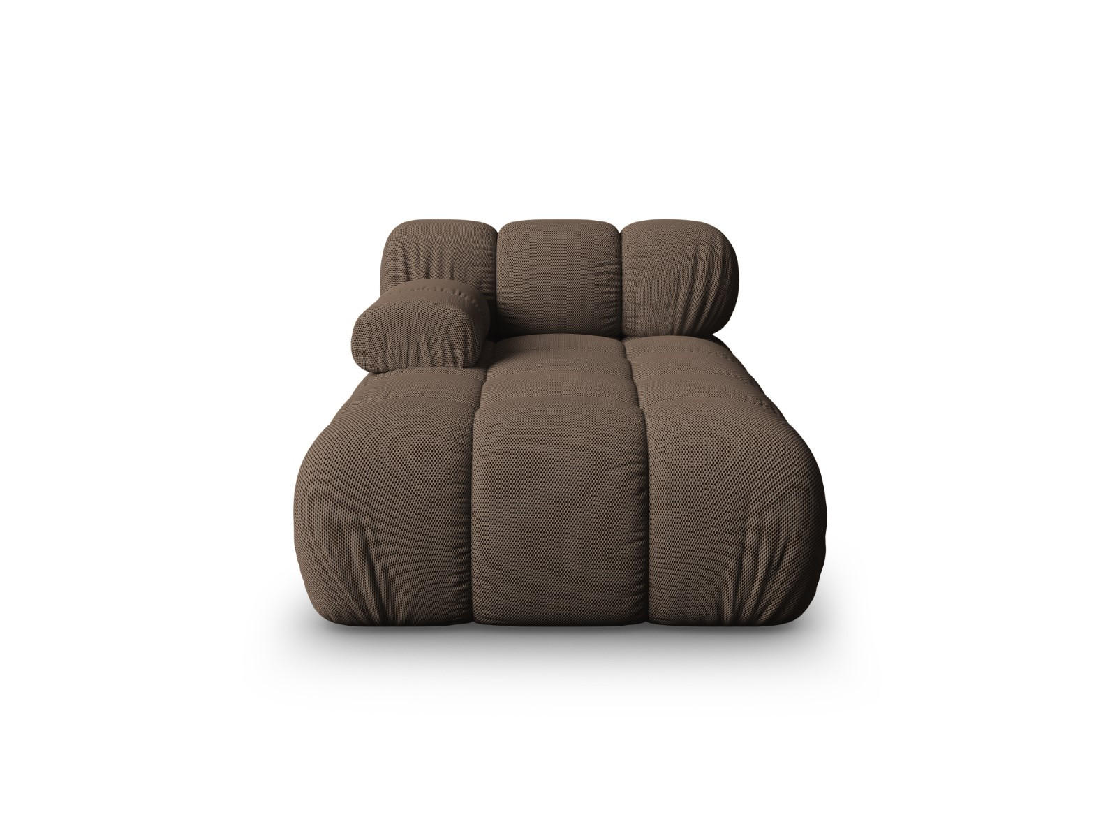 CHAISELONGUE links Bellis aus 3D-Stoff braun - Braun, Textil (94/70/155cm) - Micadoni