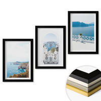 WANDBILDER 3er-Set - 20x30 cm Schwarzer Rahmen - Meeresarchitektur Griechenlands - Schwarz, Kunststoff (20/30cm) - ArtPrintCave