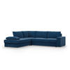 ECKSOFA MIT SCHLAFFUNKTION VELANO Dunkelblau - Dunkelblau, Textil (231/287cm) - Mebligo