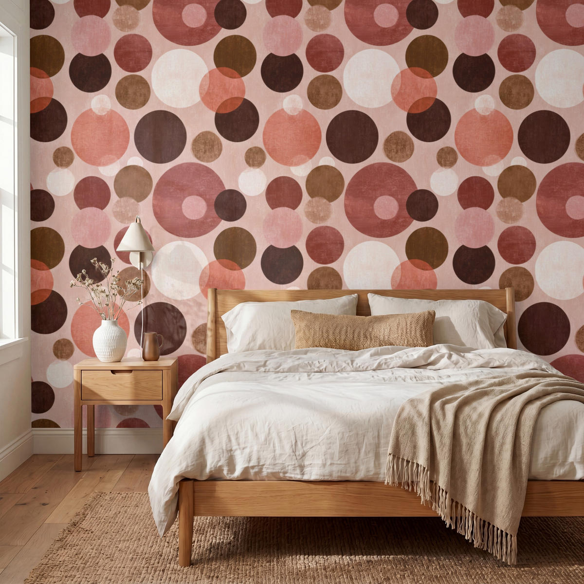 TAPETE - Kreise - Modern - Farbenfroh - 300x240 cm - Multicolor, Papier (300/240cm) - OnlyWow