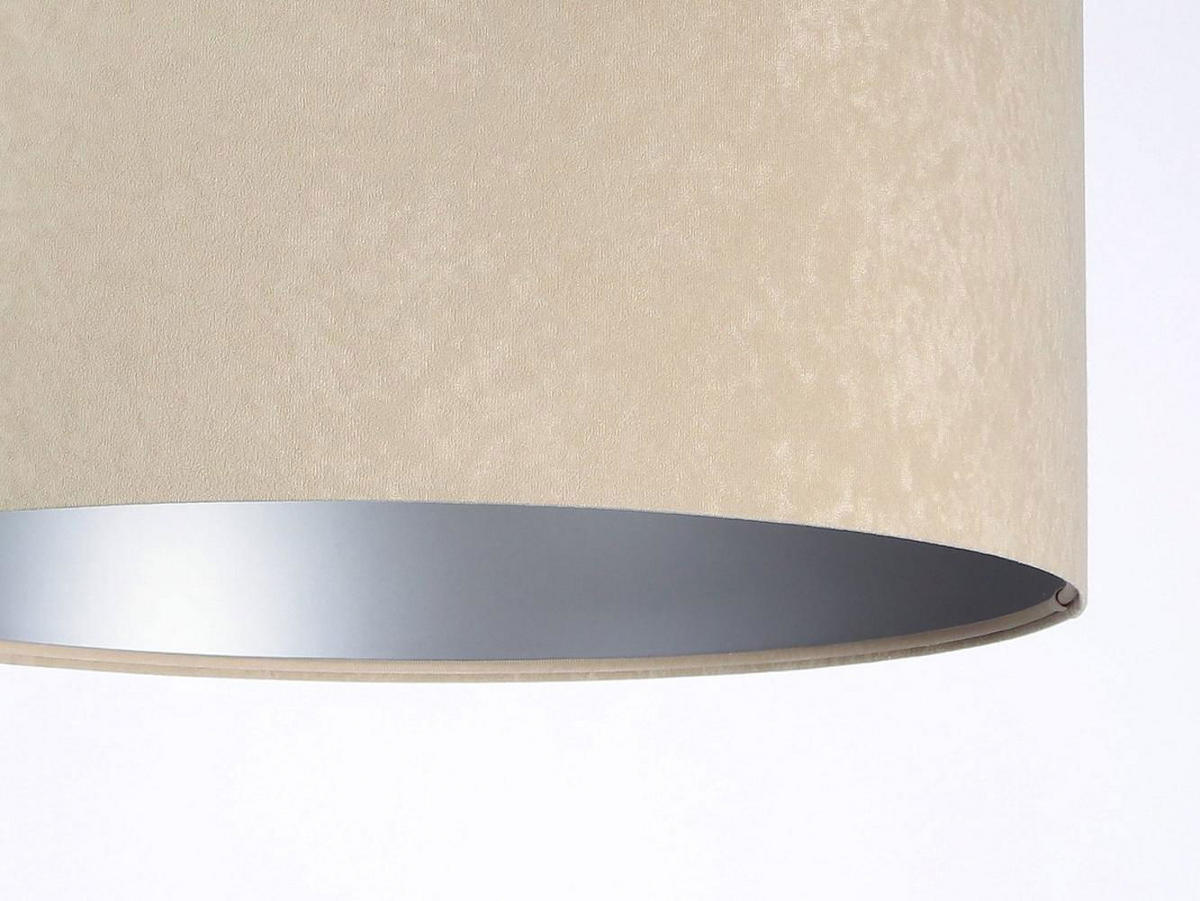 HÄNGELEUCHTE Silber 50/25 cm - Beige/Silberfarben, Kunststoff (50/0.8/25cm) - ONZENO