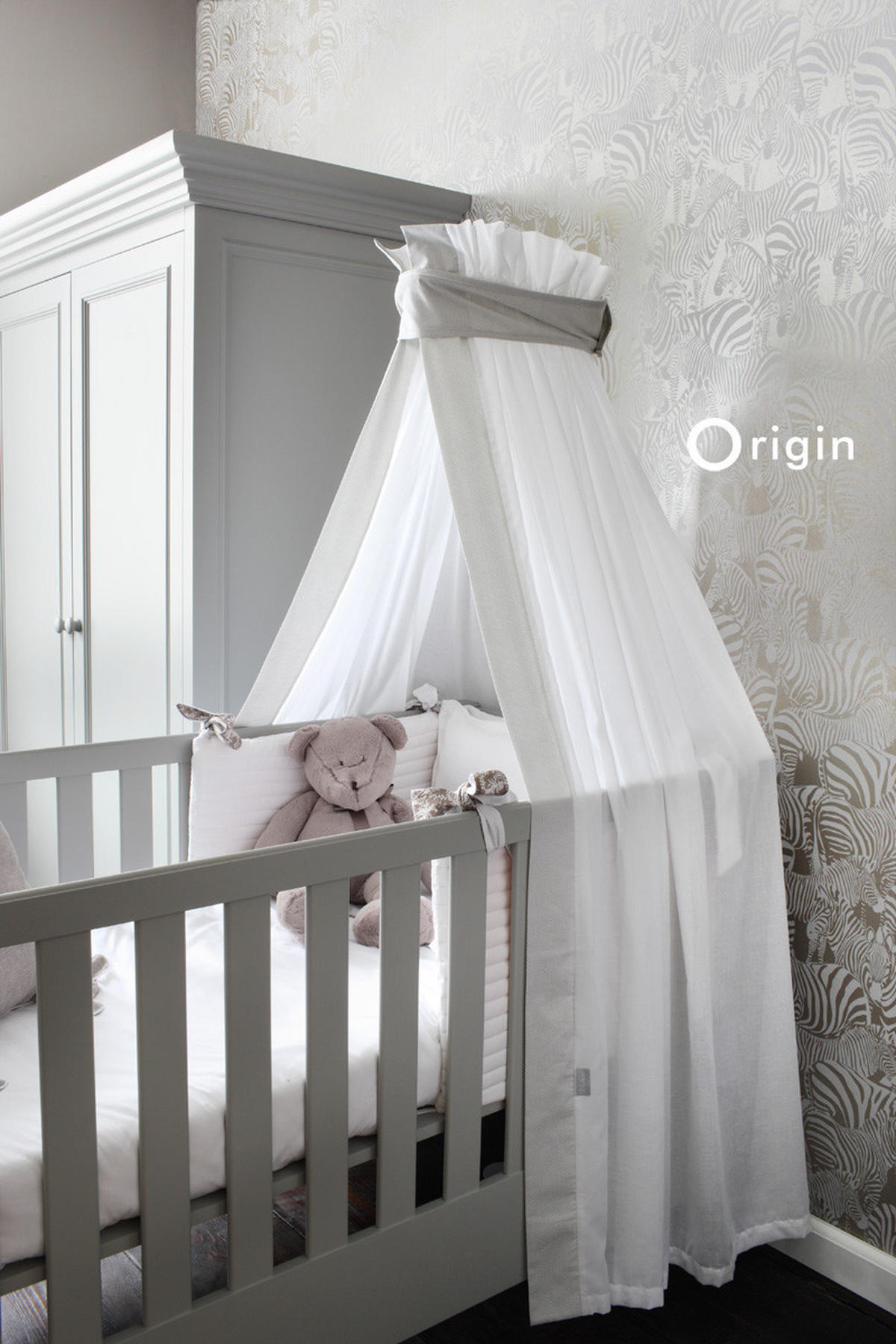 TAPETE Zebras 53 cm x 10.05 m - Grau, Papier (53/1000cm) - Origin Wallcoverings