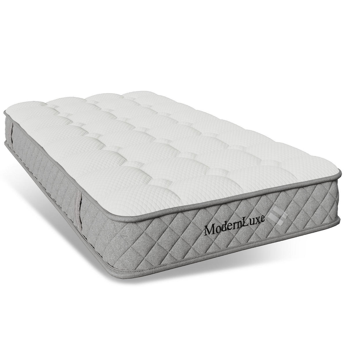 KALTSCHAUMMATRATZE Orthopädische Matratze,Mattress mit 7-Zonen-Taschenfederkern - Weiß, Textil