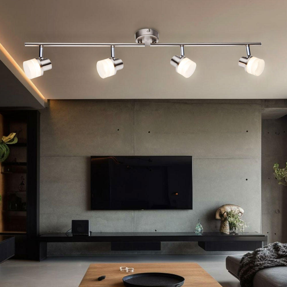 LED DECKENLEUCHTE FRISO Silber Chrom - Silberfarben, Metall (80/8/13.9cm) - Globo Lighting