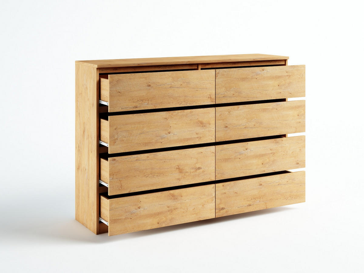 KOMMODE bella8 140 artisan - Eiche Artisan, Holzwerkstoff (140/98/35cm) - roe furniture