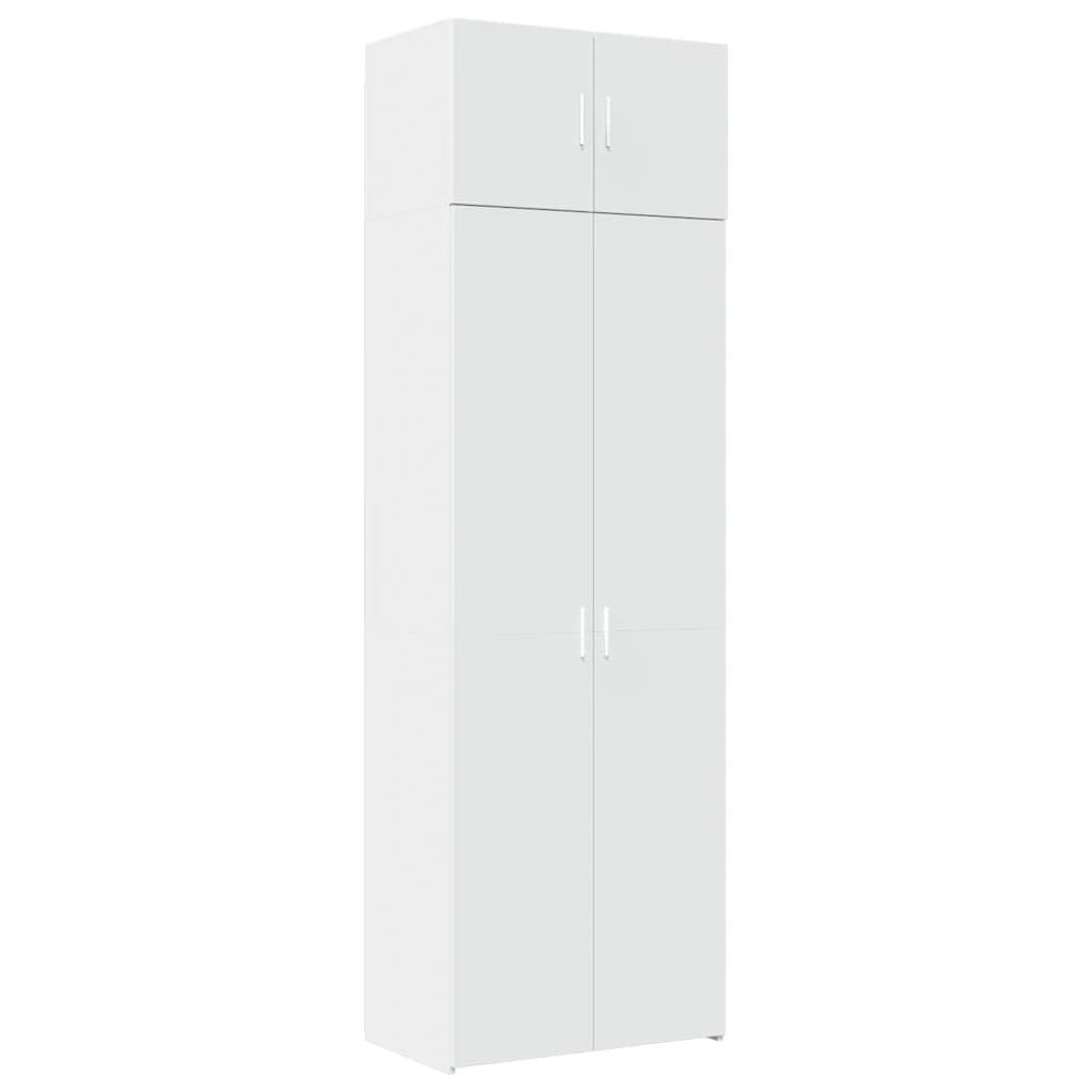 DREHTÜRENSCHRANK mit 8 Fächern 70/42,5/225 cm aus Holzwerkstoff Weiß - Weiß, Holz (70/225/42.5cm) - vidaXL