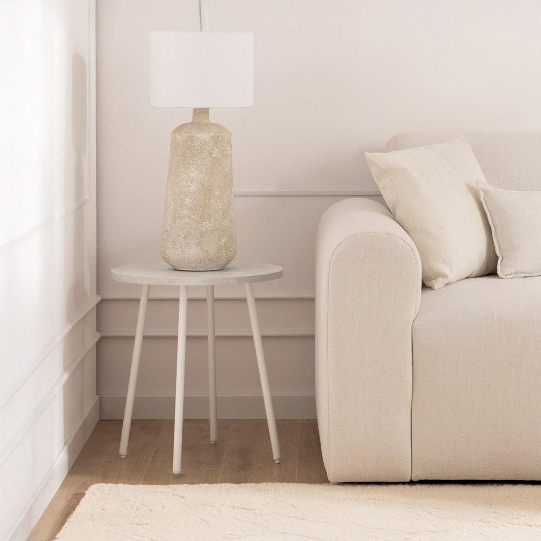 BEISTELLTISCH Siena Weiß 45 cm x 50 cm - Weiß, Holzwerkstoff (45/45/50cm)