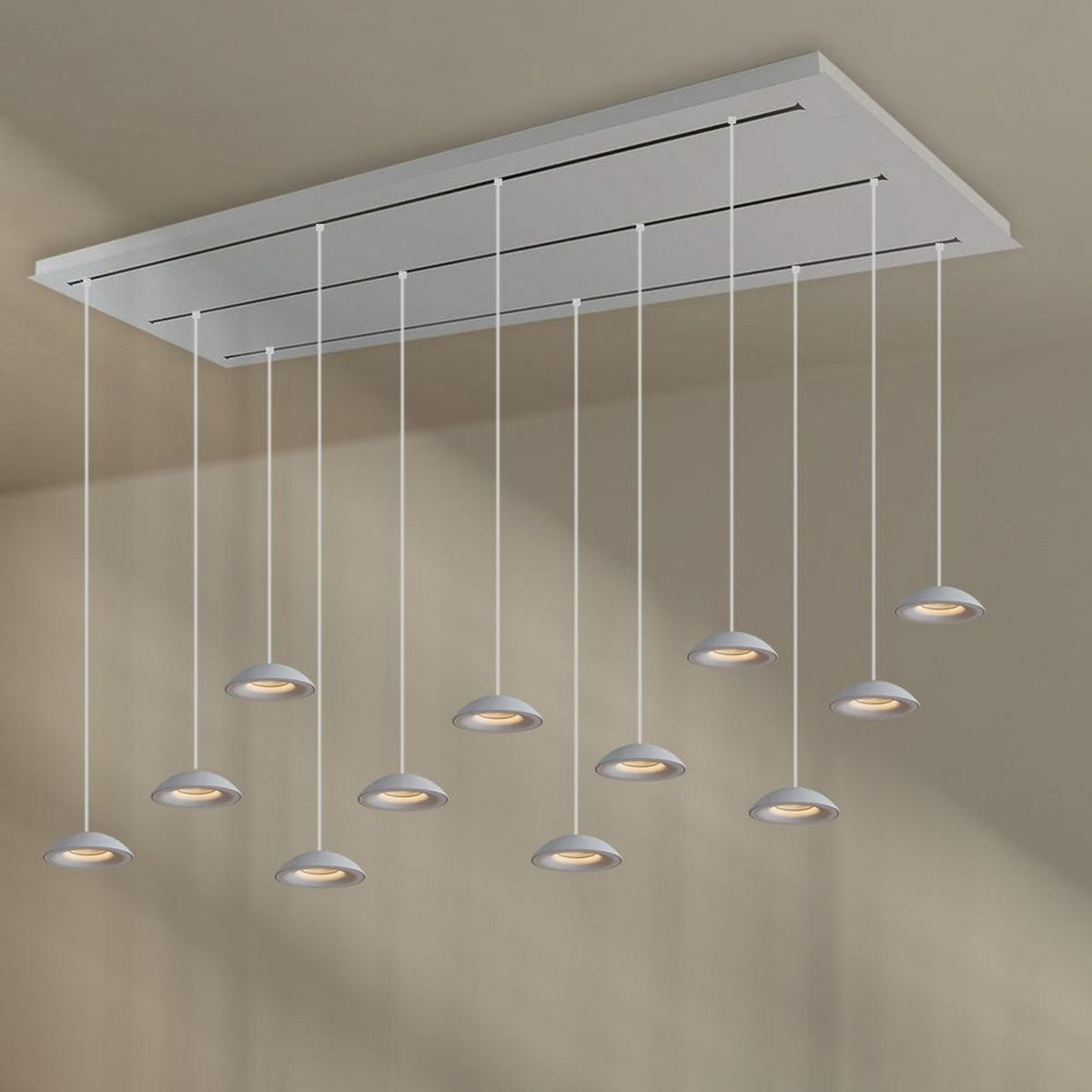 LED-HÄNGELEUCHTE Santa Air 12-flammig Weiß - Weiß, Metall (11/11/3.2cm) - s.luce