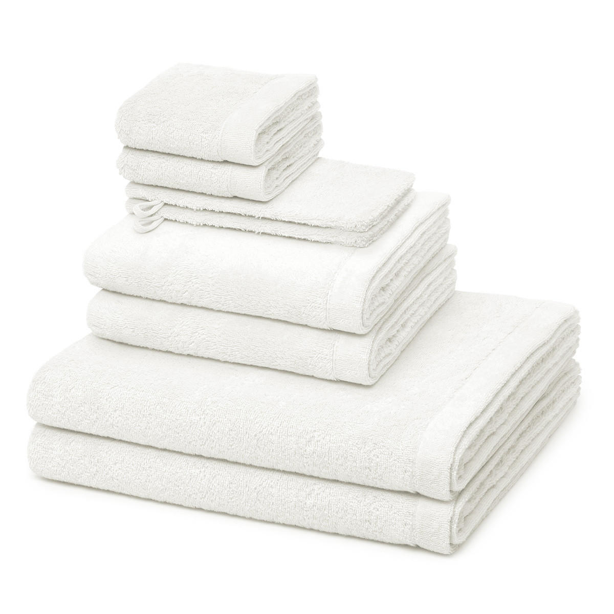 FROTTIERSET Lifestyle 8-teilig - Weiß, Textil (50/100cm) - Cawoe