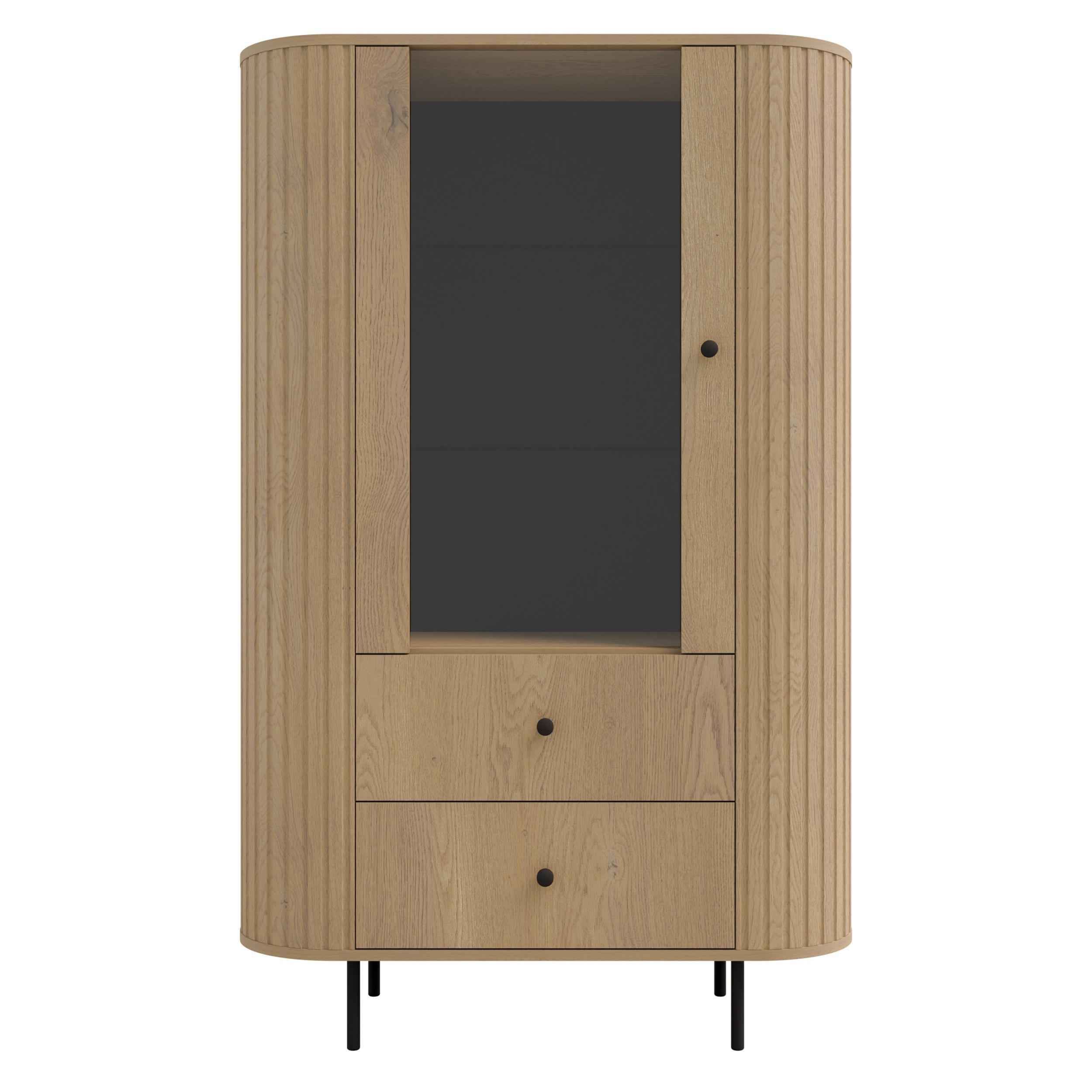 AX Living Vitrine Eiche 97.4x155x42.3 cm