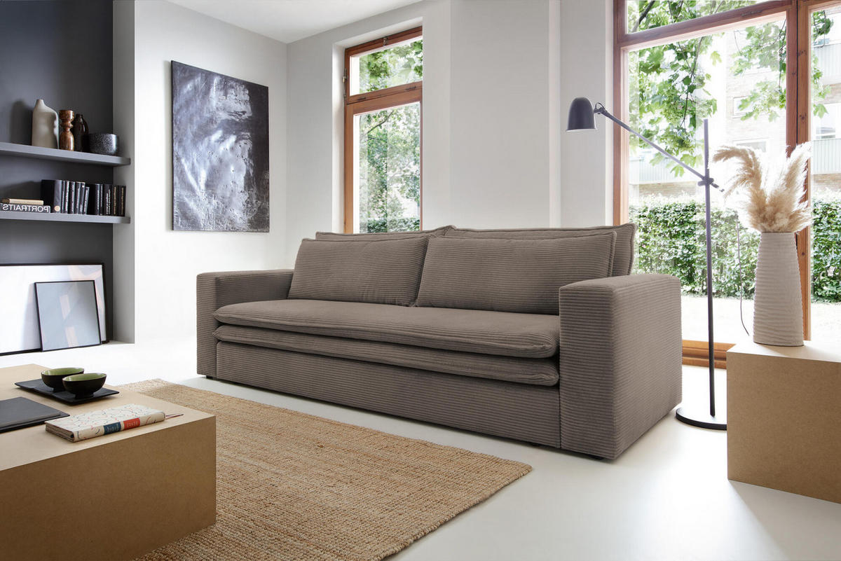 SOFA TILIA Braun 244x95x82 cm - Braun, Textil (244/82/95cm) - FURNLUX