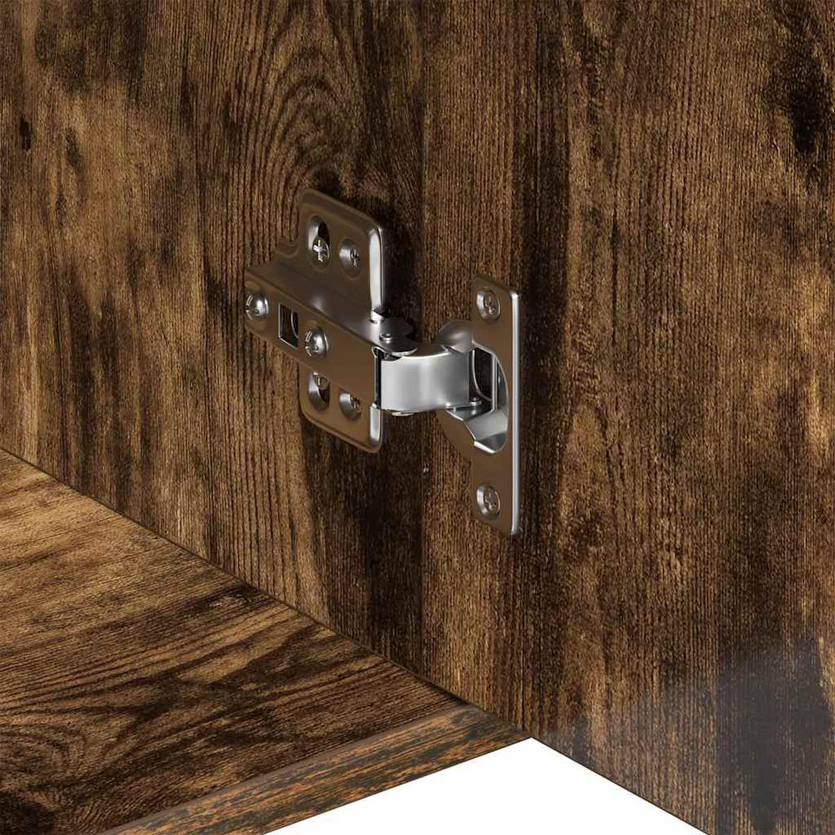 SIDEBOARD Räuchereiche 88/30/70 Cm Holzwerkstoff - Dunkelbraun/Grau, Holz/Holzwerkstoff (88/70/30cm) - vidaXL