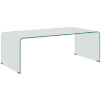 COUCHTISCH Gehärtetes Glas Transparent - Transparent, Glas (100/50/35cm) - HOMCOM