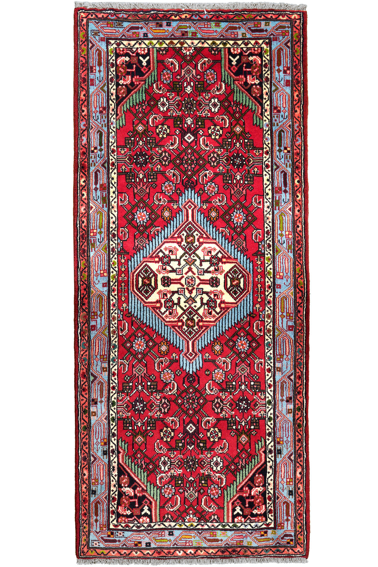 TEPPICH Assadabad Rot 195/83 cm Schurwolle - Rot, Textil (83/195cm) - Looma