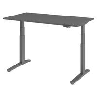 SCHREIBTISCH elektrisch XBHM 80/140/74 cm in Graphitfarben/Graphitfarben - Graphitfarben, Holzwerkstoff (80/140/74cm) - bümö