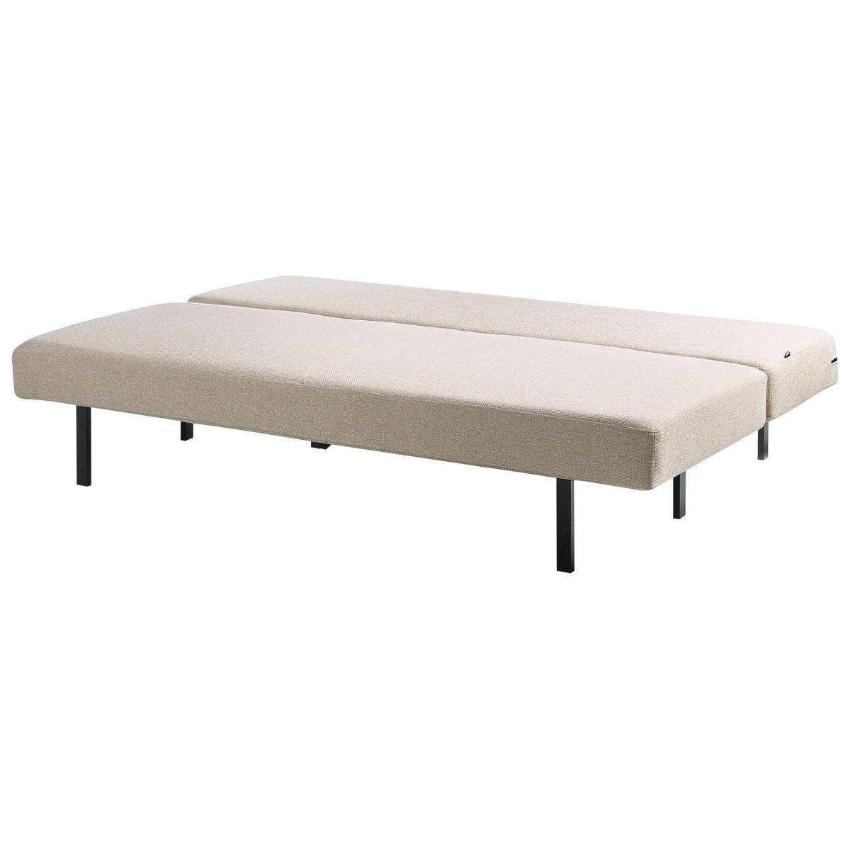 SCHLAFSOFA 3-Sitzer Stoff Beige Roykka - Beige, Textil (201/84/94cm) - Beliani